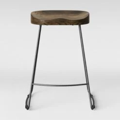 Hull Low Back Wood/Metal Counter Height Barstool - Threshold™ -Threshold GUEST 040349e4 7c2c 4c7a 9366 ac2e6b508b93