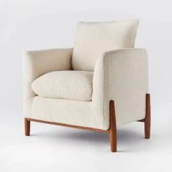 Elroy Faux Shearling Accent Chair With Wood Legs - Threshold™ Designed With Studio McGee 23 Elroy Faux Shearling Accent Chair With Wood Legs - Threshold™ Designed With Studio McGee -Threshold GUEST 04c043ac 4db5 4a26 96a6 5859589608e8