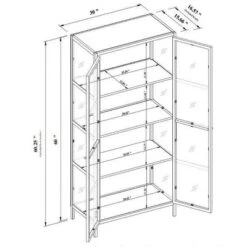 60" Crystal Cove Glass Cabinet Black - Threshold™ Designed With Studio McGee 13 60" Crystal Cove Glass Cabinet Black - Threshold™ Designed With Studio McGee -Threshold GUEST 077c9530 b6e5 4ff2 8a6c 21b25ae09cb5