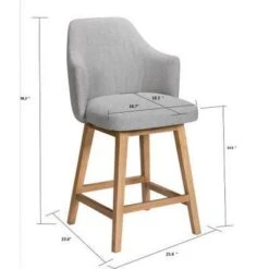 Kinston Swivel Curved Back Upholstered Counter Height Barstool - Threshold™ -Threshold GUEST 0cf41a59 02f8 4482 a305 0046c7165fa6