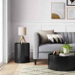 Threshold 21 Manila Cylinder Drum Accent Table - Threshold™