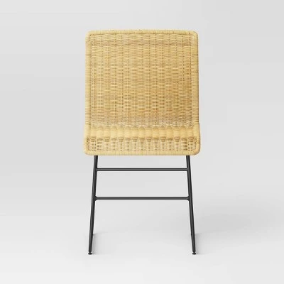 Chapin Modern Woven Dining Chair With Metal Legs Threshold - Threshold™ 2 Chapin Modern Woven Dining Chair With Metal Legs Threshold - Threshold™ - Image 2