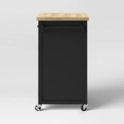 Windham Wood Top Kitchen Cart - Black - Threshold™ -Threshold GUEST 1cdd1e03 5571 4873 a483 1e00574e2a6f