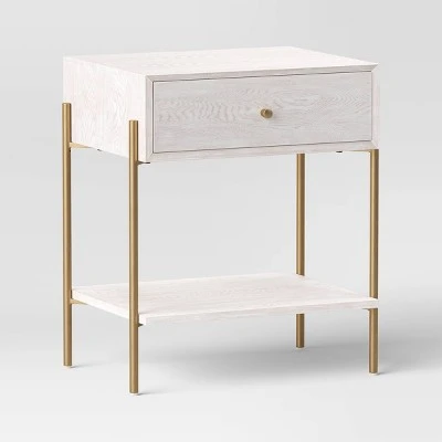 Natural Luxe Accent Table Off-White - Threshold™ 4 Natural Luxe Accent Table Off-White - Threshold™ - Image 4