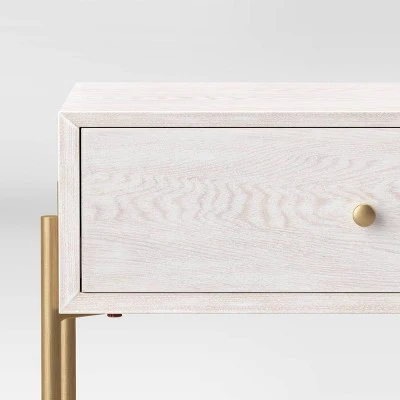Natural Luxe Accent Table Off-White - Threshold™ 2 Natural Luxe Accent Table Off-White - Threshold™ - Image 2