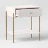 Natural Luxe Accent Table Off-White - Threshold™