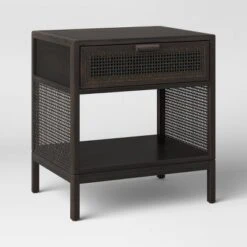 Minsmere Caned Accent Table With Drawer - Threshold™ -Threshold GUEST 23659c74 8dfe 46e6 9a26 29fa08c881e2
