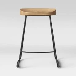 Hull Low Back Wood/Metal Counter Height Barstool - Threshold™ -Threshold GUEST 27d7dada 30d1 4350 9551 7706cbd95c62