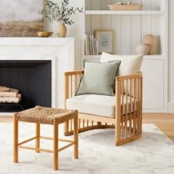 Richfield Barrel Spindle Back Accent Chair Cream/Natural - Threshold™ Designed With Studio McGee