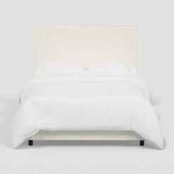 Fanie French Seam Slipcover Bed In Cotton Twill - Threshold™
