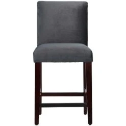 25" Velvet Parsons Counter Height Barstool Wood - Threshold™ -Threshold GUEST 2d3bee77 cfeb 484b bea2 2666e4f9a908