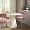 Orion Luxe Dining Chair With Brass Legs Blush Velvet - Threshold™