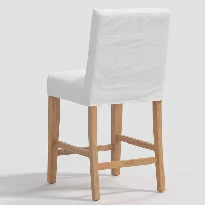 Nazanin Slipcover Counter Height Barstool Twill White - Threshold™ 3 Nazanin Slipcover Counter Height Barstool Twill White - Threshold™ - Image 3
