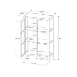56.2" Hadley Library Cabinet With Glass Shell White - Threshold™ -Threshold GUEST 3a694d2d b95f 4046 b205 56f66d131fd3