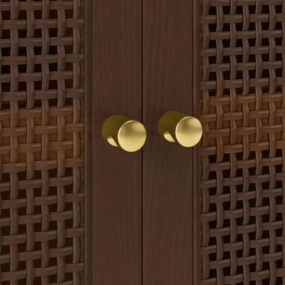 Woven Arched Wood Cabinet - Threshold™ 4 Woven Arched Wood Cabinet - Threshold™ - Image 4