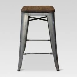 Set Of 2 Hampden Industrial 24" Counter Height Barstool Natural Metal - Threshold™ 6 Set Of 2 Hampden Industrial 24" Counter Height Barstool Natural Metal - Threshold™ -Threshold GUEST 409db75d c29b 4926 bec6 cf73119ea7dd