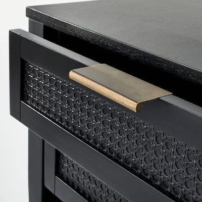 East Bluff 2 Drawers Woven Accent Table Black - Threshold™ Designed With Studio McGee 4 East Bluff 2 Drawers Woven Accent Table Black - Threshold™ Designed With Studio McGee - Image 4