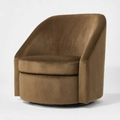 Slope Arm Swivel Chair Velvet - Threshold™ Designed With Studio McGee -Threshold GUEST 47ae5e38 0ed9 45fc 91bd 246e072ac65c