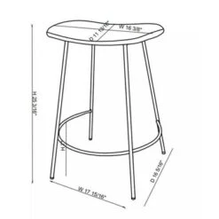 Clarkston Metal Counter Height Barstool With Upholstered Seat - Threshold™ Designed With Studio McGee -Threshold GUEST 4885107a 6772 41f5 9ad6 fc0ad1308044