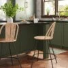 Olivine Rounded Back Woven Counter Height Barstool With Metal Legs Natural - Threshold™