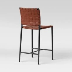 Wellfleet Woven Faux Leather Metal Base Counter Height Barstool - Threshold™ -Threshold GUEST 4f362fec 3398 4412 9e1d ba98b5efa0ca