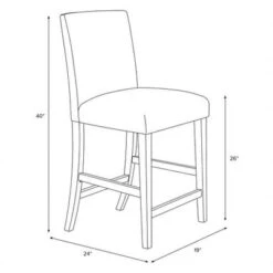 25" Velvet Parsons Counter Height Barstool Wood - Threshold™ -Threshold GUEST 502e98e9 d371 4be1 ac02 195efdc5d03b