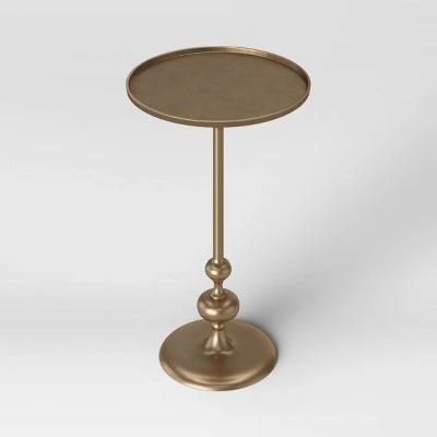 Londonberry Turned Accent Table Brass - Threshold 2 Londonberry Turned Accent Table Brass - Threshold - Image 2