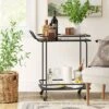 Beaufort Metal Bar Cart Black - Threshold™