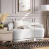 Lupine Curved Loveseat Cream Boucle - Threshold™
