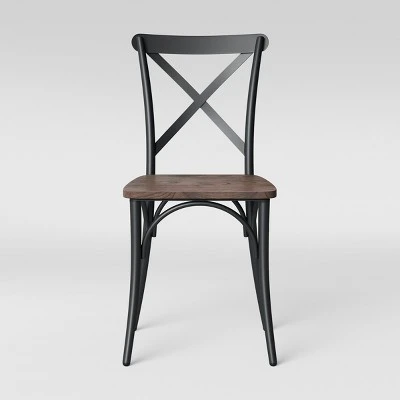 Set Of 2 Malden French Bistro Dining Chair Matte Black - Threshold™ 2 Set Of 2 Malden French Bistro Dining Chair Matte Black - Threshold™ - Image 2