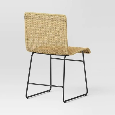 Chapin Modern Woven Dining Chair With Metal Legs Threshold - Threshold™ 3 Chapin Modern Woven Dining Chair With Metal Legs Threshold - Threshold™ - Image 3