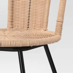 Olivine Rounded Back Woven Counter Height Barstool With Metal Legs Natural - Threshold™ -Threshold GUEST 5949886b 57d5 4406 a52b 22ed21a1051e