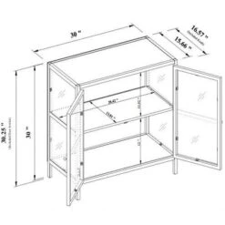 30" Crystal Cove Glass Cabinet Black - Threshold™ Designed With Studio McGee -Threshold GUEST 5b71f51a 7630 42b5 9e09 477102ac59f6