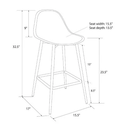 Copley Plastic Counter Height Barstool - Threshold™ 4 Copley Plastic Counter Height Barstool - Threshold™ - Image 4