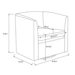 Vernon Upholstered Barrel Swivel Chair Light Brown Velvet - Threshold™ Designed With Studio McGee -Threshold GUEST 5fe00eaa 81ff 454f b46c 0da142b5764f