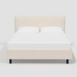 Olivia Upholstered Linen Platform Bed - Threshold™