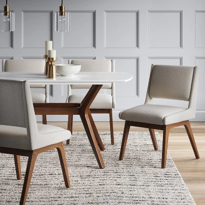 Holmdel Mid-Century Dining Chair Beige - Threshold™ 1 Holmdel Mid-Century Dining Chair Beige - Threshold™