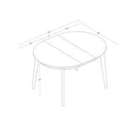 Astrid Mid-Century Round Extendable Dining Table - Threshold™ -Threshold GUEST 67363663 bc12 48bd adb2 c9a5c8b71510