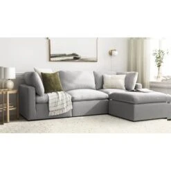 4pc Allandale Modular Sectional Sofa Set Gray - Threshold™