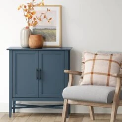 Elloree Storage Cabinet Navy - Threshold™