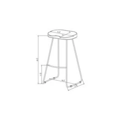 Hull Low Back Barstool Wood/Metal - Threshold™ -Threshold GUEST 6c2e1477 e337 442b bbe5 b0d0bcb80346
