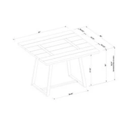 Brimfield Metal Base Extendable Dining Table Brown - Threshold™ -Threshold GUEST 6cc89fd1 cd13 4a73 b61a b2b76aaf7bc1