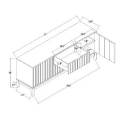 Thousand Oaks Wood Scalloped TV Stand For TVs Up To 60" - Threshold™ Designed With Studio McGee -Threshold GUEST 6eb78357 bdca 4768 81d1 c6707913672b