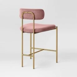 Orion Luxe Backed Counter Height Barstool With Brass Legs Blush Velvet - Threshold™ 5 Orion Luxe Backed Counter Height Barstool With Brass Legs Blush Velvet - Threshold™ -Threshold GUEST 6fae67b2 b02e 4960 846e d794af26c1cf