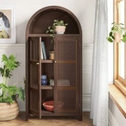 Threshold 57 Woven Arched Wood Cabinet - Threshold™