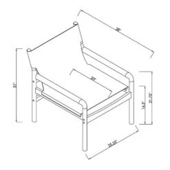Northlake Dowel Frame Sling Accent Chair Canvas Cream - Threshold™ -Threshold GUEST 74386f49 f81b 4a92 b10f e5eed4c854de