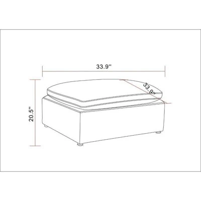 Allandale Modular Sectional Sofa Ottoman - Threshold™ 4 Allandale Modular Sectional Sofa Ottoman - Threshold™ - Image 4