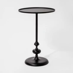 Londonberry Turned Metal Accent Table Black - Threshold -Threshold GUEST 78009dd0 dddf 4ac6 a4fc d2665f9d9972