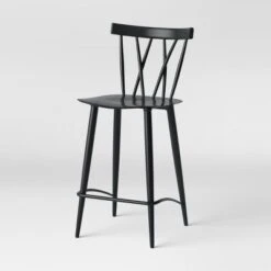 Set Of 2 Becket Metal X Back Counter Height Barstool Black - Threshold™ -Threshold GUEST 7ab60607 4e5e 4b03 a2af 7cf9061779fb