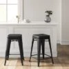 Set Of 2 Carlisle Backless Swivel Counter Height Barstool Matte Black - Threshold™